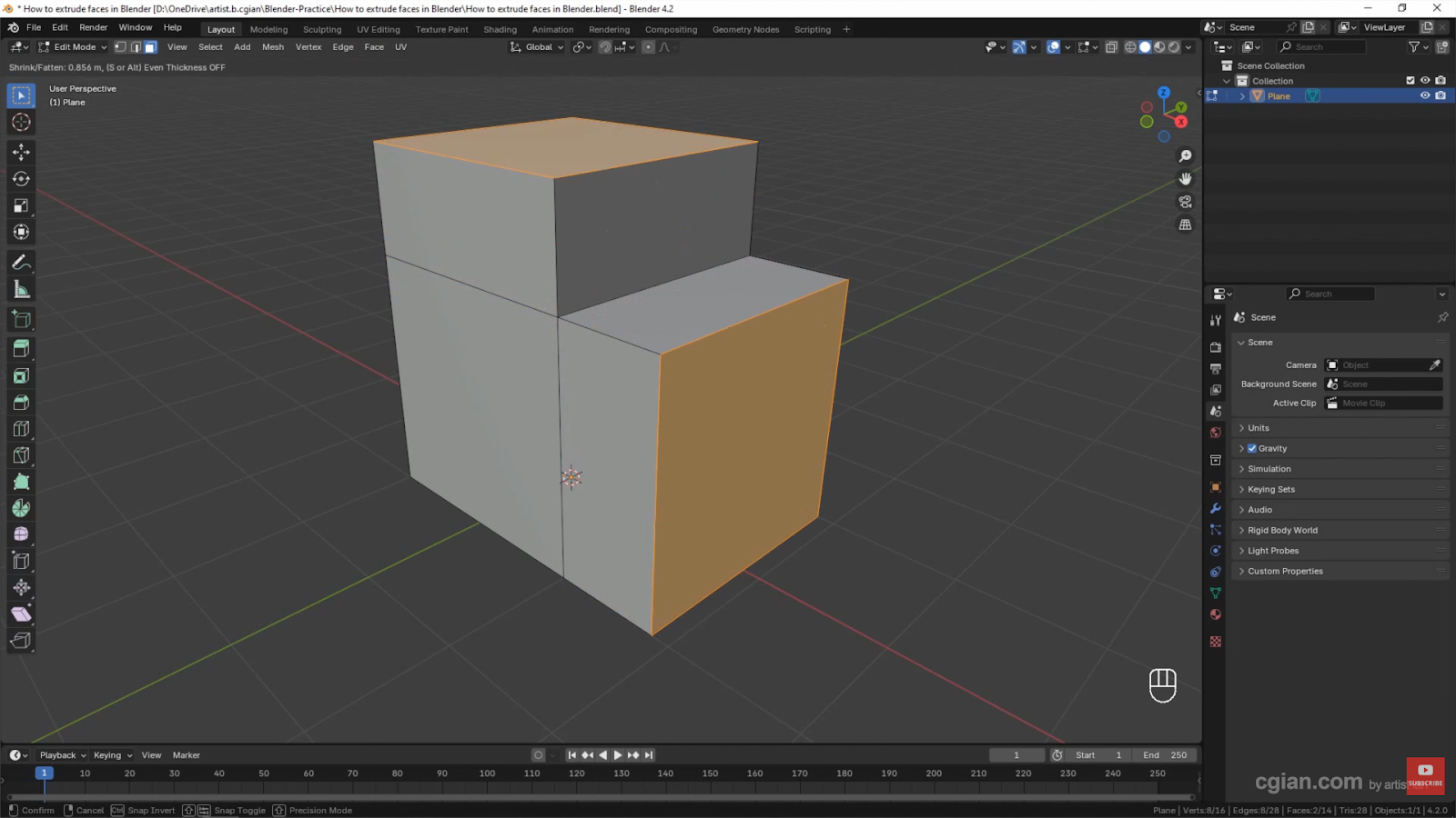 Blender how to extrude