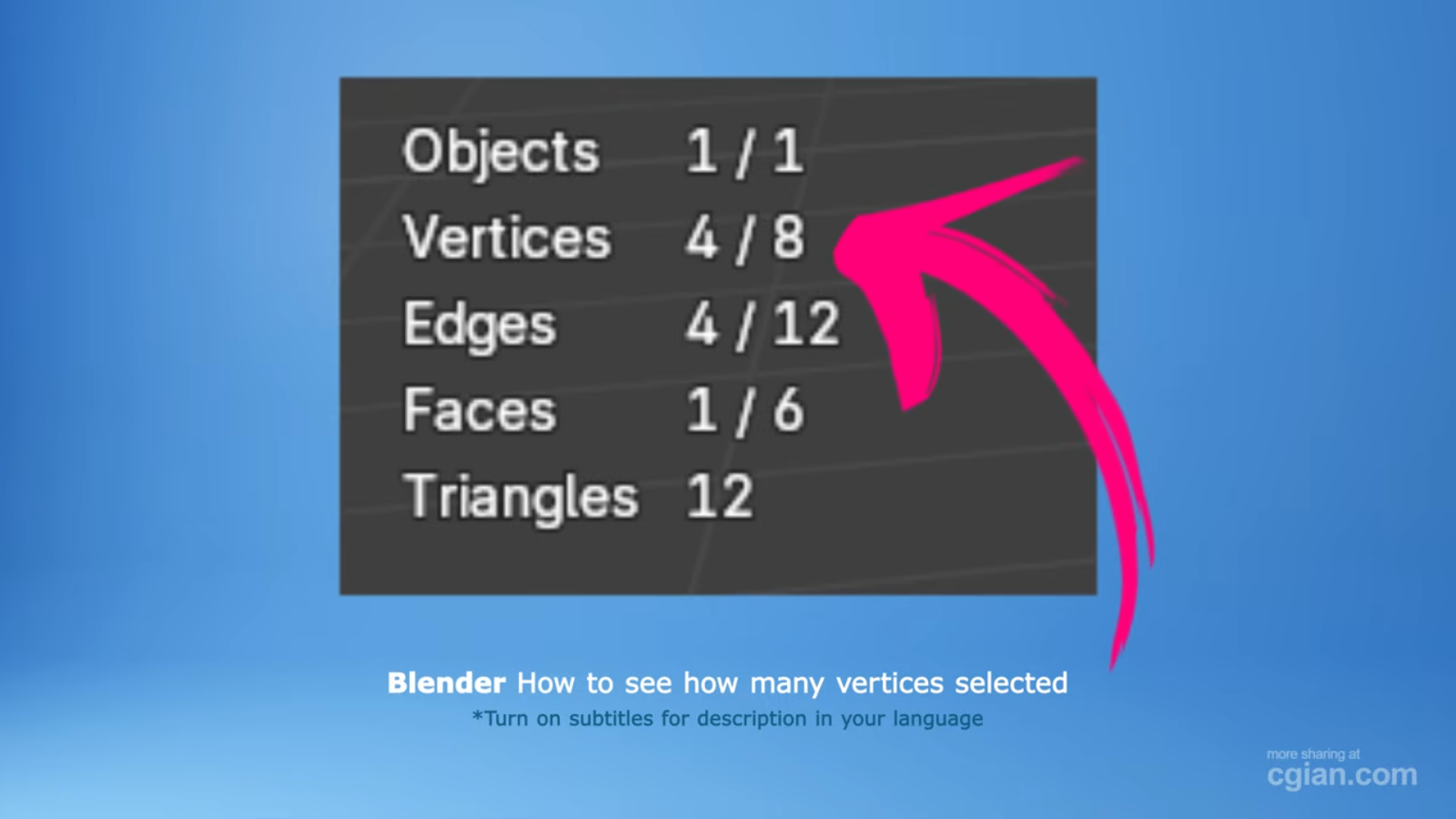 How to See Number of Selected Vertices in Blender 6 How to See Number of Selected Vertices in Blender