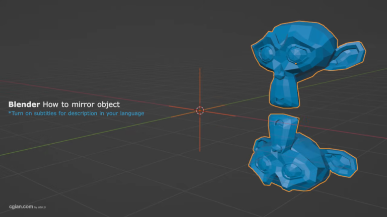 How to mirror an object in Blender