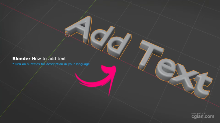 Blender How to Add Text
