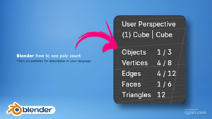 Blender How to Display Poly Count