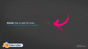 How to Reset Cursor Position in Blender